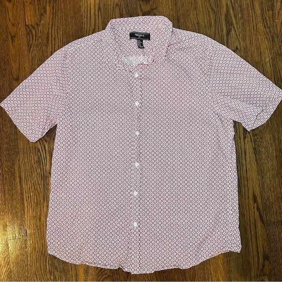 Forever 21 Red and White Polka Dot Casual Shirt - Picture 1 of 4